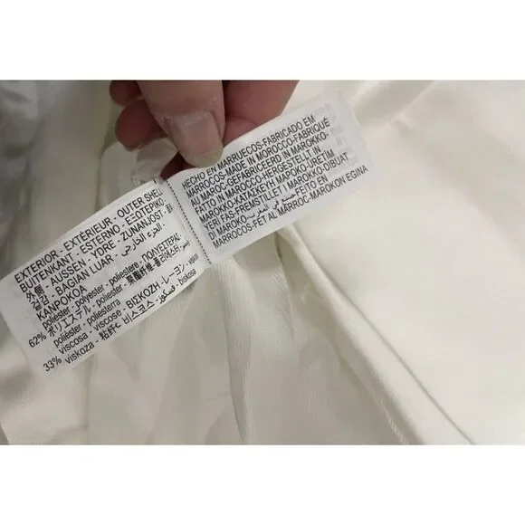 Zara Womens Blazer Jacket Size XS White Gold Button Cropped 8630/599 NWT - Picture 9 of 13